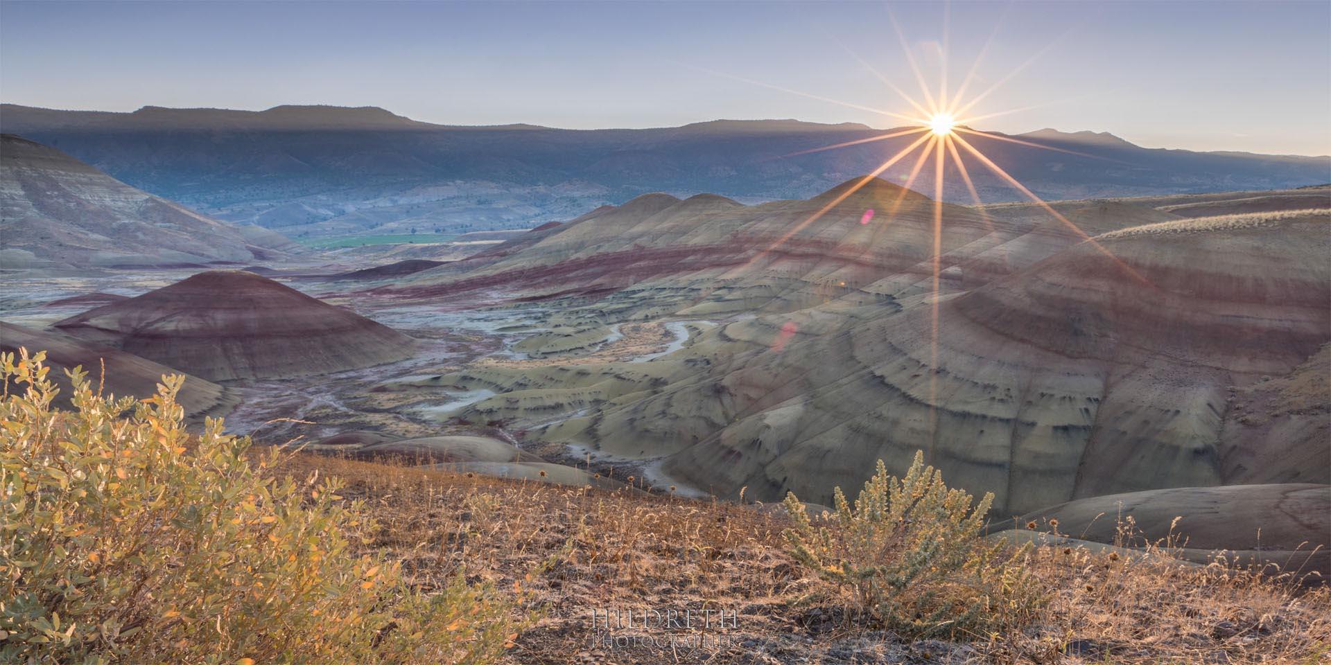 Sun Burst Over the Painted Hills<br><br>Print Ratio: 1x2